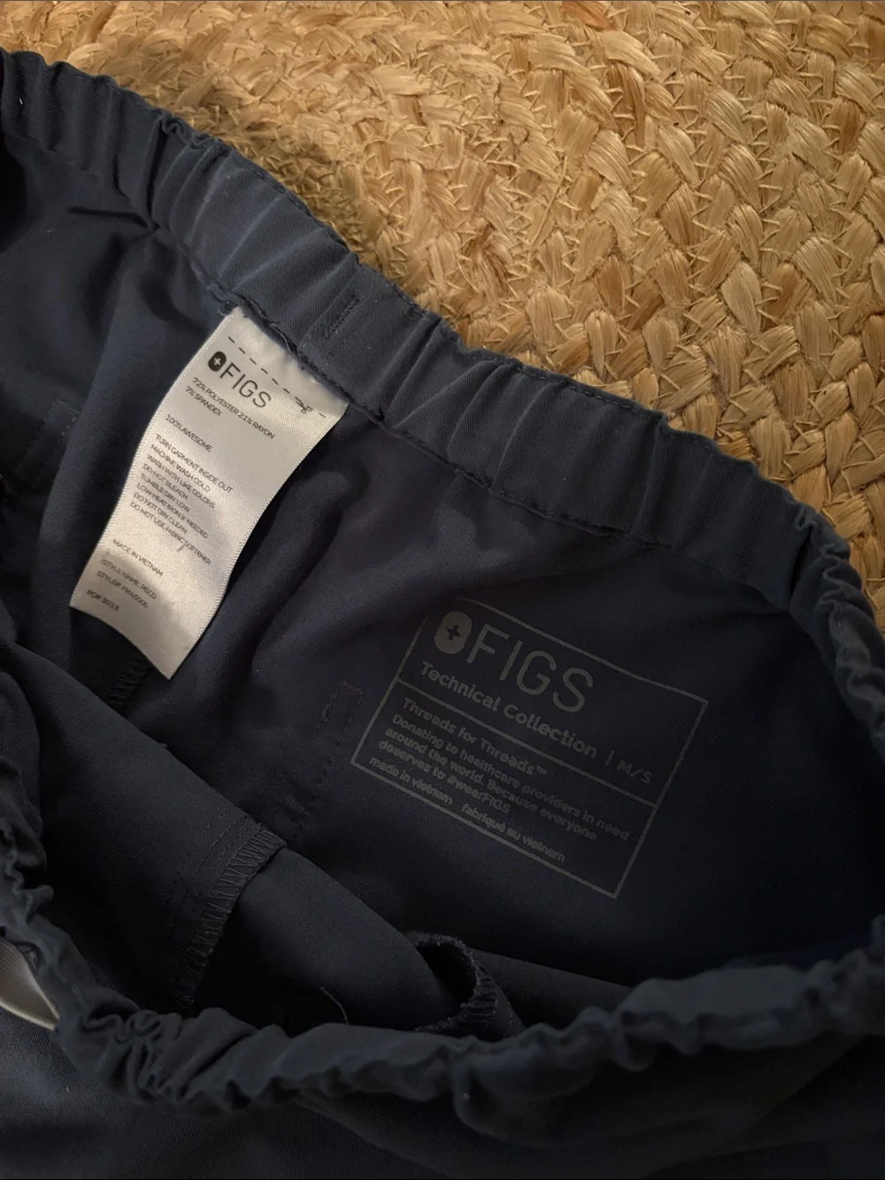 Men's Navy Elastic Waist Pants - Casual Comfort MS